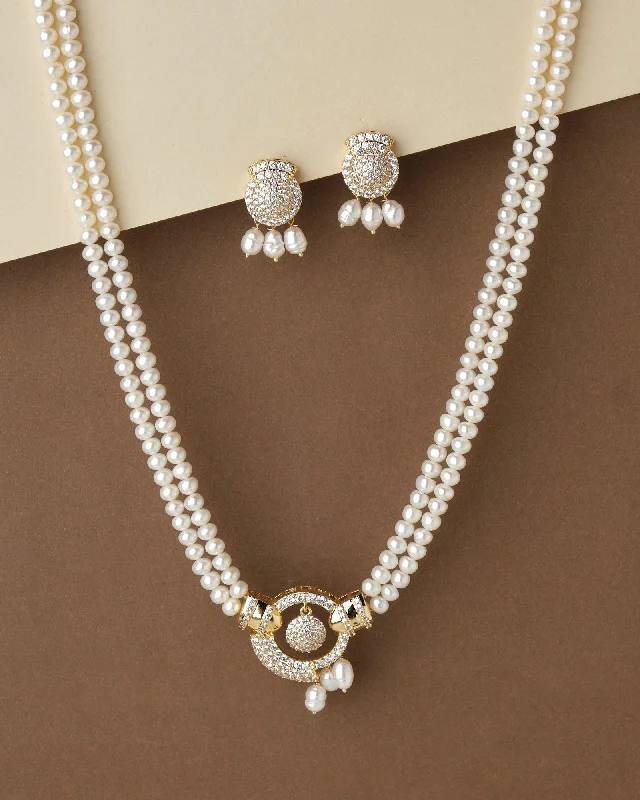 handmade chain necklaces jewelryTraditional Pearl Necklace Set