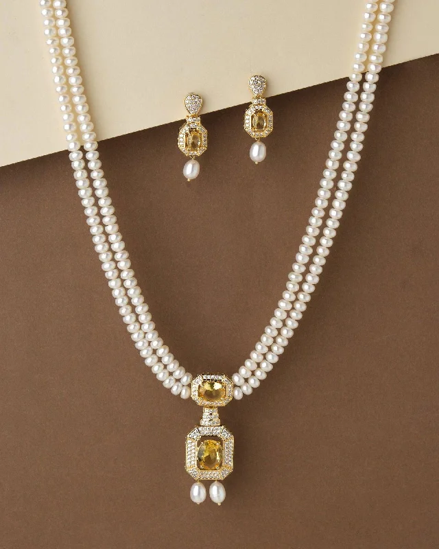 vintage style chain necklacesTrendy Pearl Necklace Set