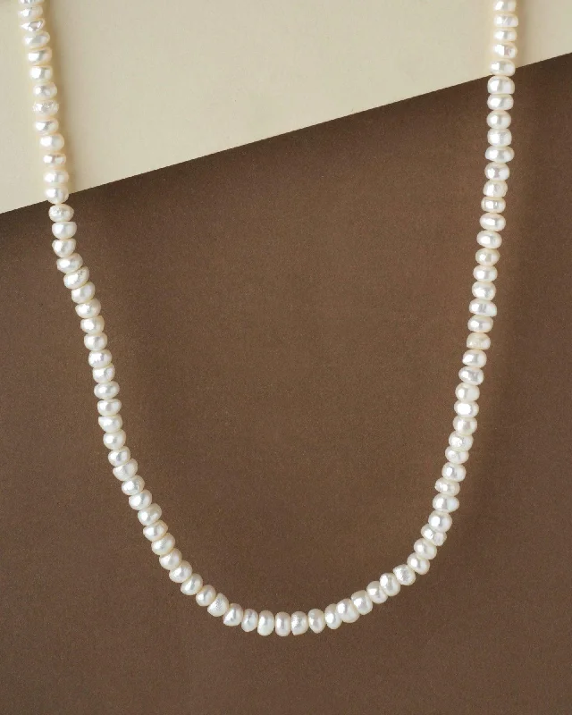 chain necklaces for bridesTraditional Pearl Necklace M21393