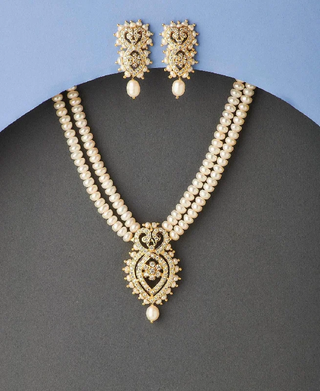 delicate chain necklaces charmTraditional Real Pearl Necklace Set