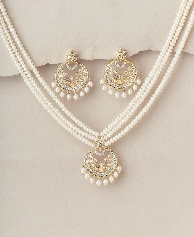 silver chain necklaces qualityTraditional Real Pearl Necklace Set