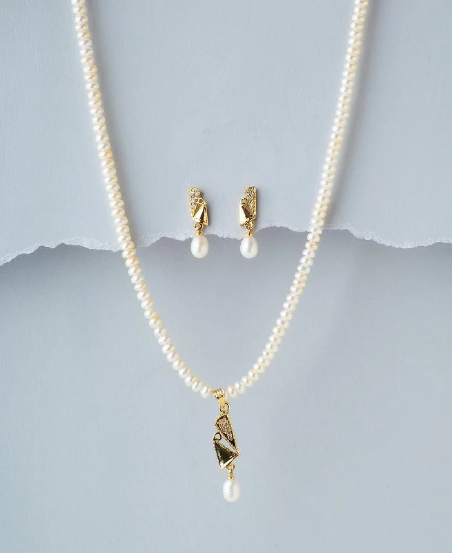 silver chain necklaces qualityTrendy Pearl Necklace Set