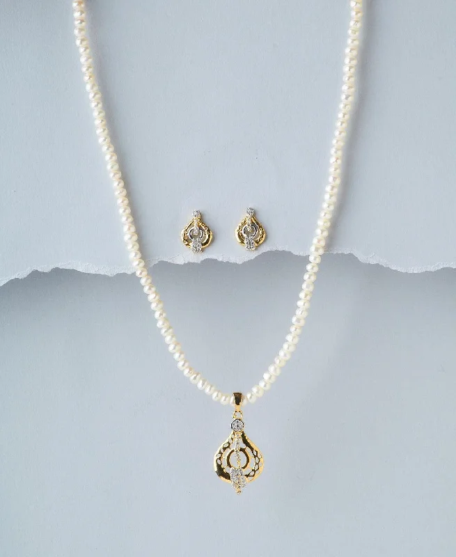 rose gold chain necklaces fashionTrendy Pearl Necklace Set