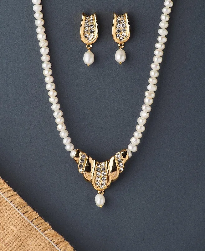 chain necklaces for bridesmaidsTrendy Pearl Necklace Set