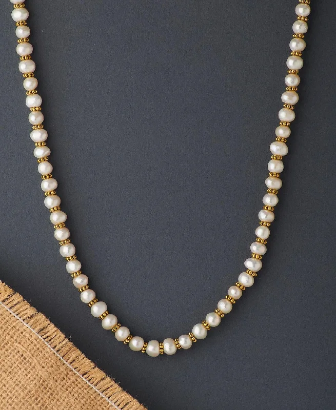 cable chain necklaces classicTrendy Real Pearl Necklace