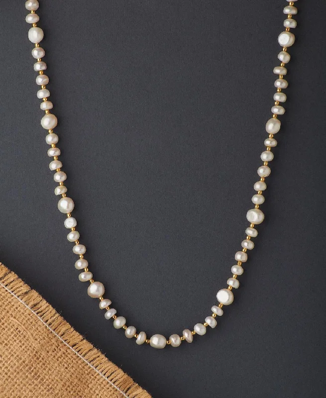 snake chain necklaces textureTrendy Real Pearl Necklace