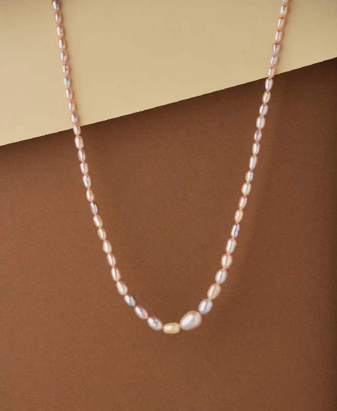 Figaro chain necklaces featuresTrendy Real Pearl Necklace