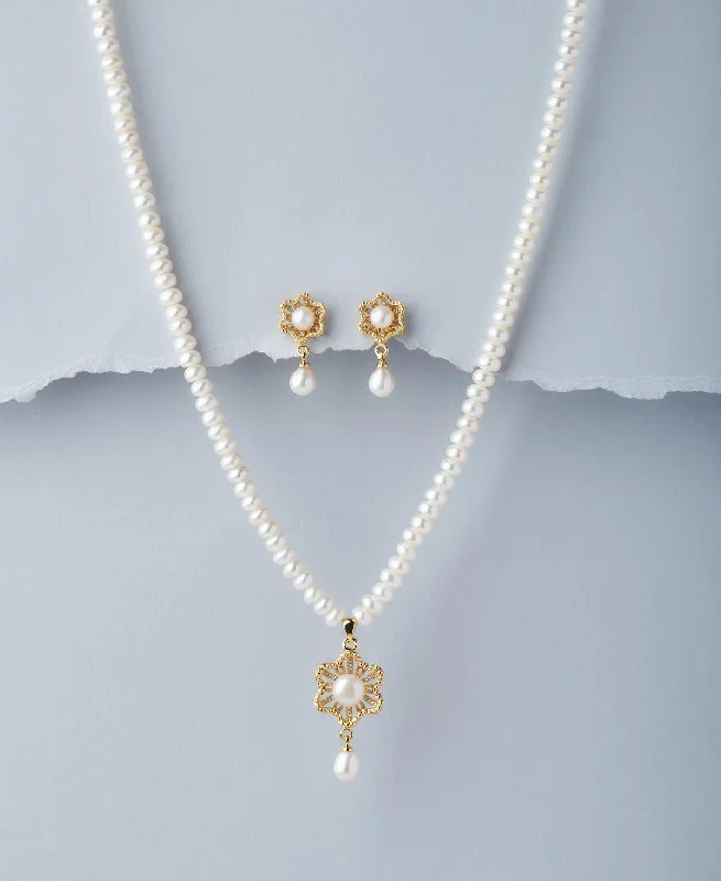 rose gold chain necklaces fashionTrendy Real Pearl Necklace Set