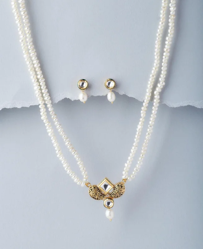 minimalist chain necklaces eleganceTrendy Real Pearl Necklace Set