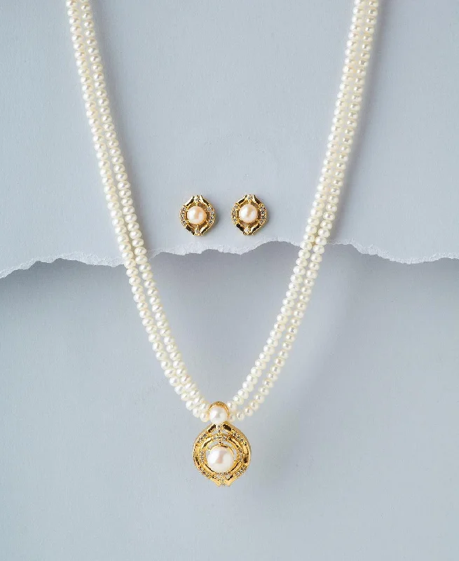 open link chain necklaces styleTrendy Real Pearl Necklace Set