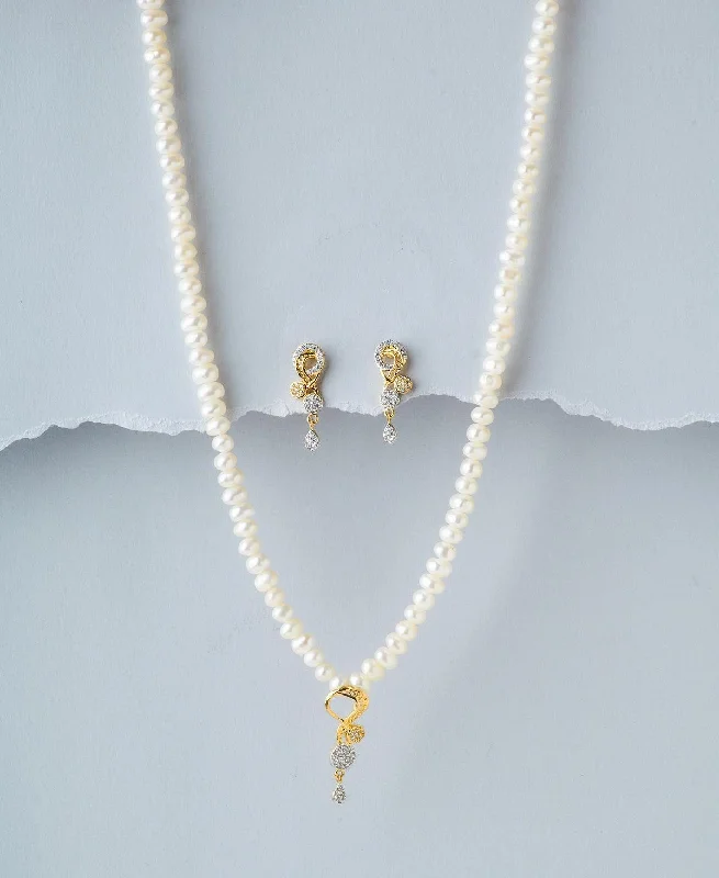 cable chain necklaces classicTrendy Real Pearl Necklace Set