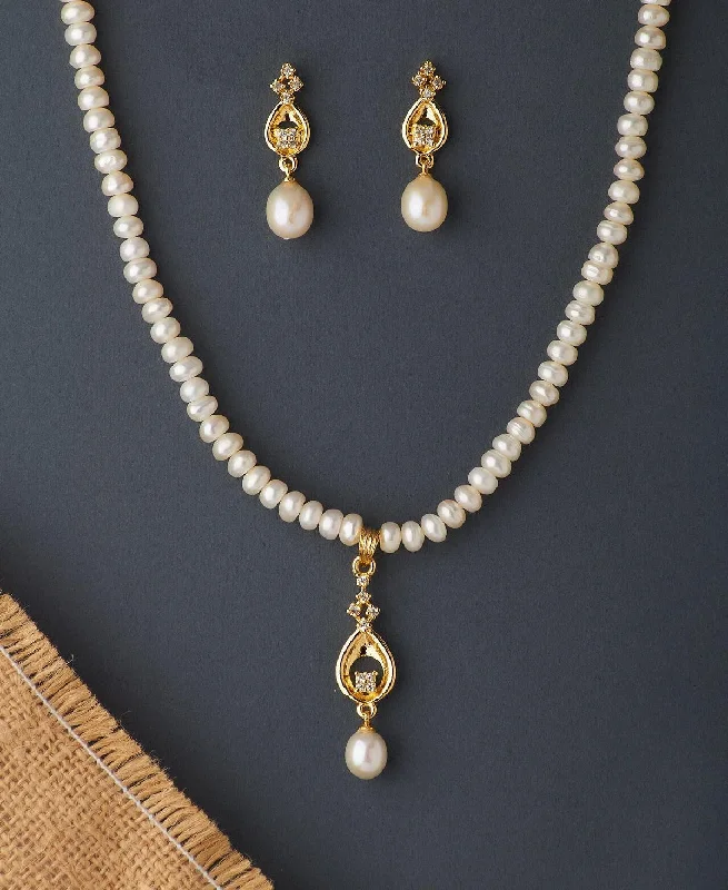 unique chain necklaces designsTrendy Real Pearl Necklace Set