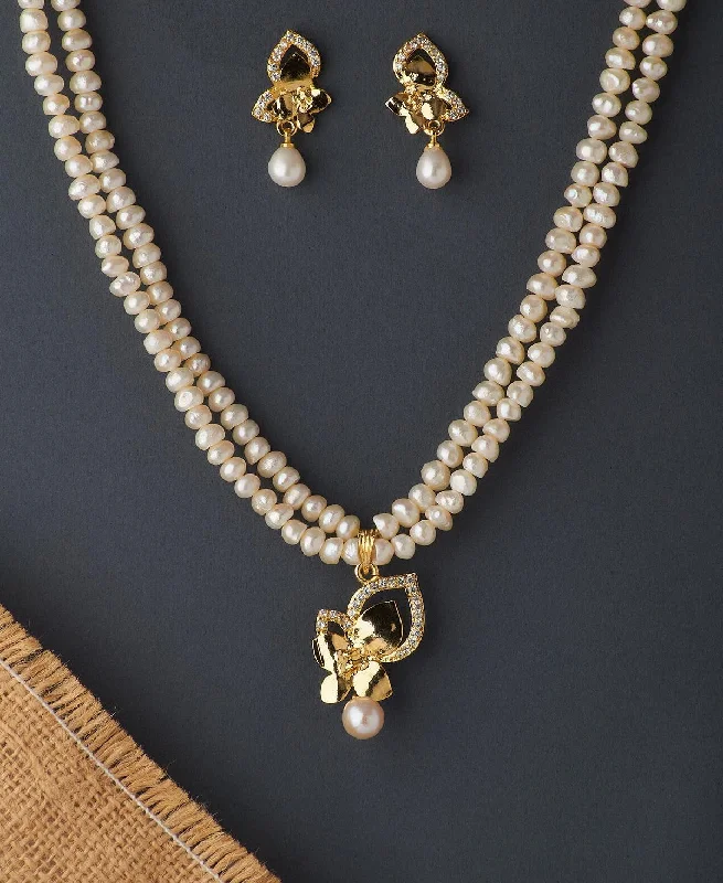 chain necklaces for bridesTrendy Real Pearl Necklace Set