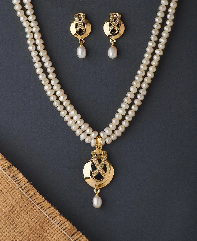 unique chain necklaces designsTrendy Real Pearl Necklace Set