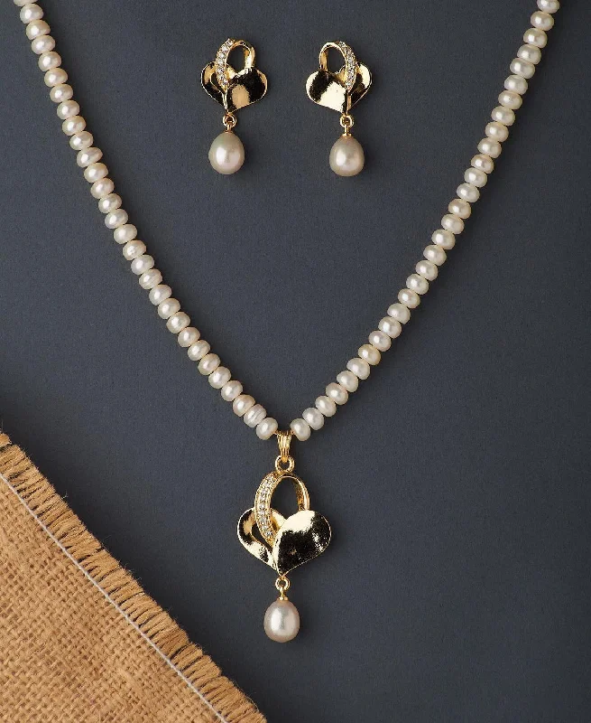 handmade chain necklaces jewelryTrendy Real Pearl Necklace Set